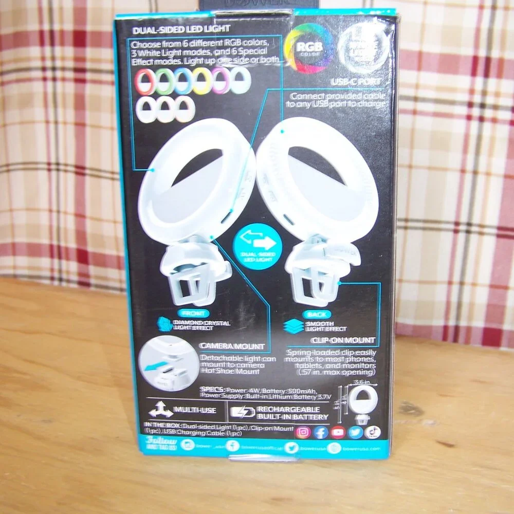 Bower NWB Dual-Sided Clip-On Light with Camera Mount